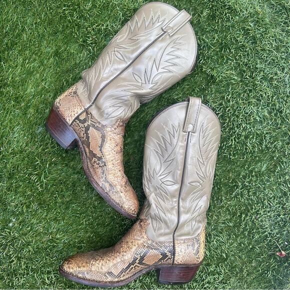 Dan Post | Shoes | Vintage Dan Post Manning Python Boots Western Cowboy ...